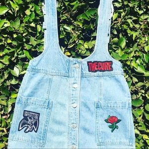 Denim skirt overall